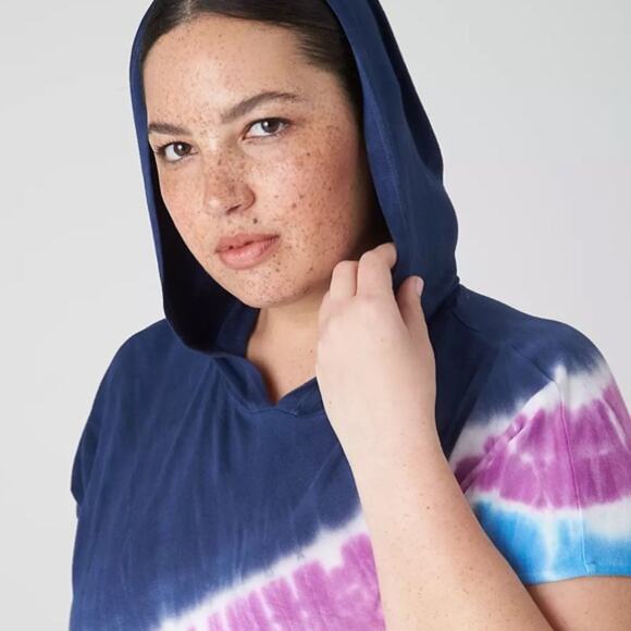 LANE BRYANT LIVI Pride Hooded Dye Effect Dress - Picture 3 of 10